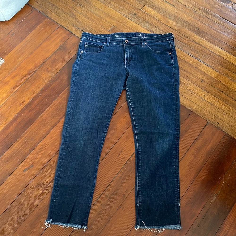 AG “Stevie Cuff” slim straight jeans size 31 Adriano Goldschmied very stretchy